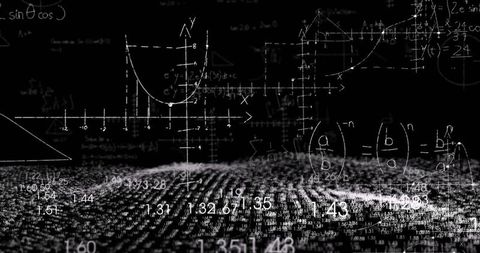 Abstract Data Space with Mathematical Formulas and Grid Visualization