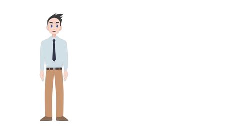 Businessman Pictogram with Copy Space on White Background - Download Free Stock Images Pikwizard.com