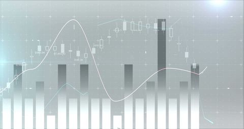 Abstract Financial Market Analysis with Candlestick and Bar Charts - Download Free Stock Images Pikwizard.com