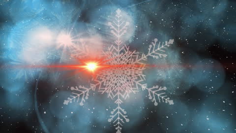 Christmas Snowflakes Illuminated Dark Winter Background