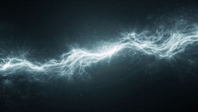 Dynamic electric arc bridging mystical dark void