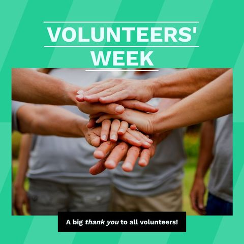 Volunteers Gathering Hands for Charity and Teamwork Celebration - Download Free Stock Templates Pikwizard.com