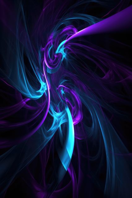 Abstract pattern in purple and blue background, created using generative ai technology. Colour, shape, pattern concept digitally generated image.