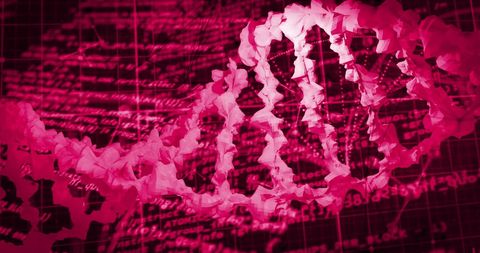Digital DNA Strand with Data Background - Download Free Stock Images Pikwizard.com