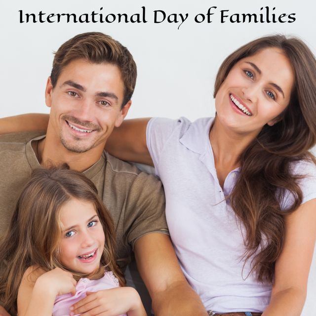 Smiling Caucasian Family Celebrating International Day of Families - Download Free Stock Templates Pikwizard.com