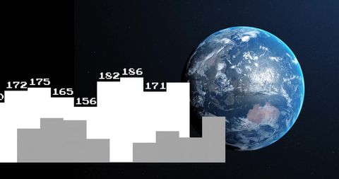 Global Data Processing Over Earth with Digital Graphics - Download Free Stock Images Pikwizard.com