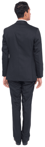 Caucasian Businessman Standing back Transparent Background