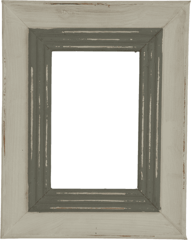 Vintage wooden frame with transparent background for artistic displays