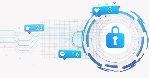 Digital security interface with social media integration elements