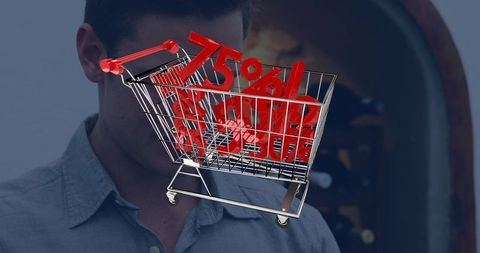 Digital Shopping Experience with 75 Percent Discount - Download Free Stock Images Pikwizard.com