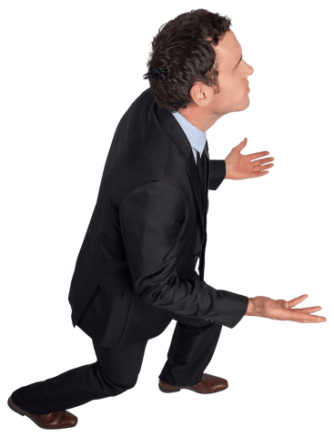 transparent image of businessman posing with arms extending forward - Download Free Stock Videos Pikwizard.com