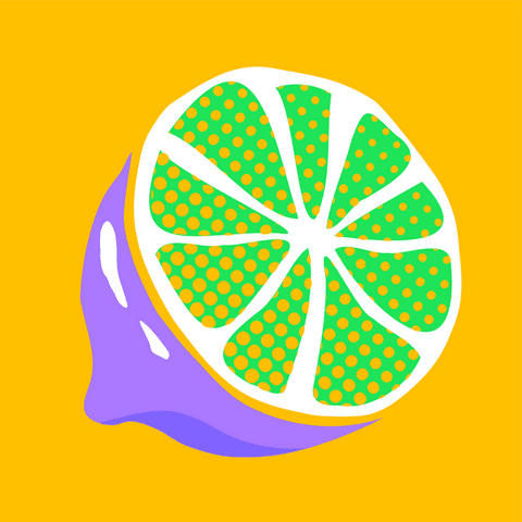Pop-Art Style Lime with Purple Paint Drip on Transparent Background - Download Free Stock Videos Pikwizard.com
