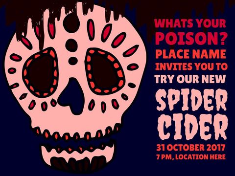 Halloween Event Poster with Festive Skull Motif and Vibrant Colors - Download Free Stock Templates Pikwizard.com
