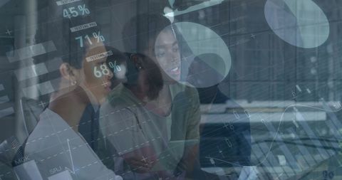 Women Collaborating on Modern Data Visualization Interfaces - Download Free Stock Images Pikwizard.com
