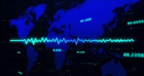Financial Data with World Map and Digital Waves - Download Free Stock Images Pikwizard.com