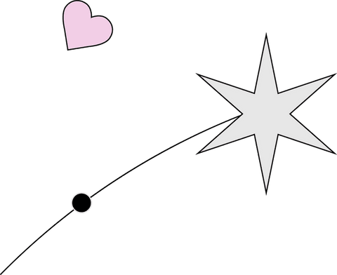 Minimalist Heart and Star Connected by Arc on Transparent Background - Download Free Stock Videos Pikwizard.com
