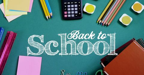 Back to School Concept with Stationery and Books - Download Free Stock Images Pikwizard.com