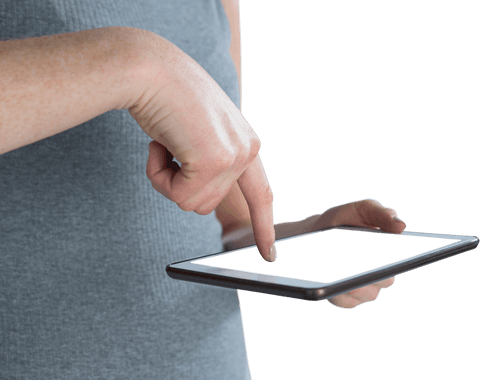 Transparent Female Hand Navigating on Tablet Device - Download Free Stock Videos Pikwizard.com