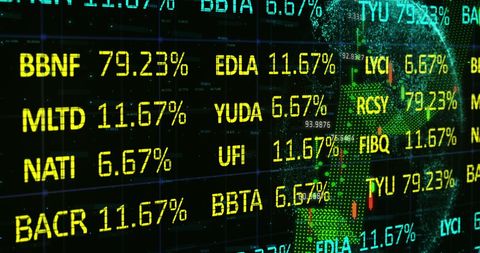 Digital Display of Stock Market Data on Global Background - Download Free Stock Images Pikwizard.com