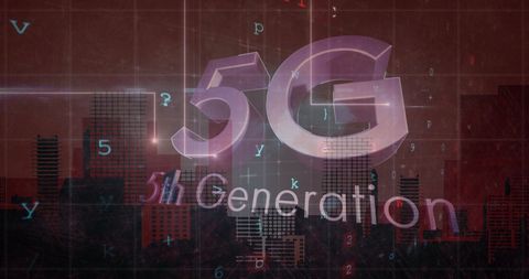 5G Technology Overlay on Urban Cityscape with Cyber Security Theme - Download Free Stock Images Pikwizard.com