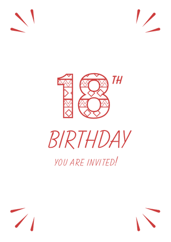 18th birthday invitation transparent design with stylish text - Download Free Stock Videos Pikwizard.com