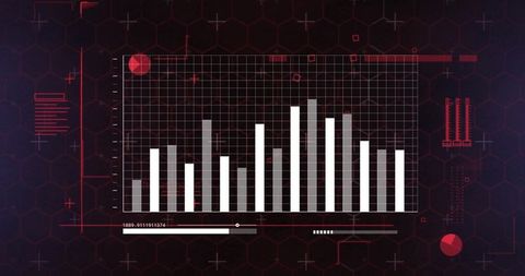 Data Processing with Digital Bar Chart Interface - Download Free Stock Images Pikwizard.com