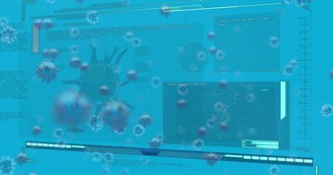 futuristic digital virus visualization with holographic interface - Download Free Stock Images Pikwizard.com