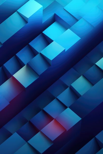 Abstract Blue Geometric 3D Shapes Background - Download Free Stock Images Pikwizard.com