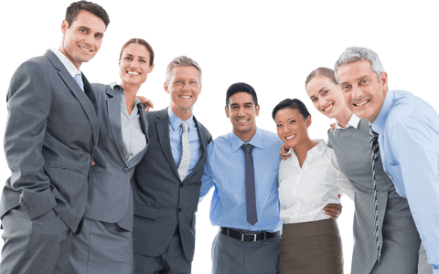 Transparent Group of Smiling Business Professionals in Office Setting - Download Free Stock Videos Pikwizard.com
