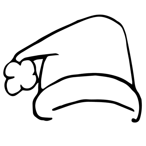 Festive transparent santa claus hat illustration holiday