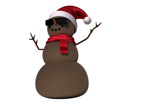 Cool Brown Snowman Wearing Santa Hat and Sunglasses on Transparent Background - Download Free Stock Videos Pikwizard.com