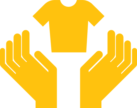 Transparent Yellow Hands Holding Cartoon T-Shirt Symbol - Download Free Stock Videos Pikwizard.com