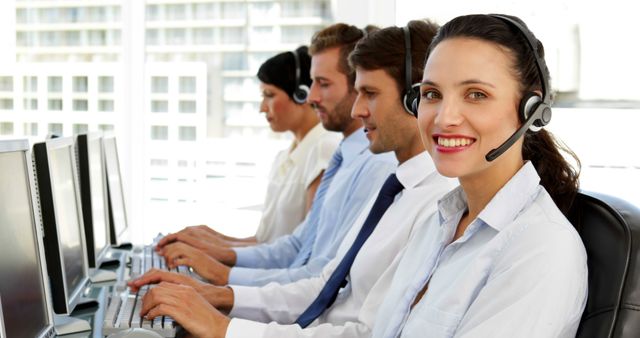 Professional Customer Support Team Working in Office - Download Free Stock Images Pikwizard.com