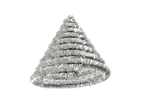 Shiny Silver Tinsel Shaped as Transparent Christmas Tree - Download Free Stock Videos Pikwizard.com