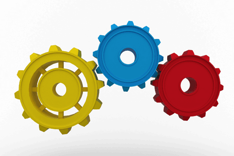 colorful cog wheels on transparent background for workflow concepts - Download Free Stock Videos Pikwizard.com