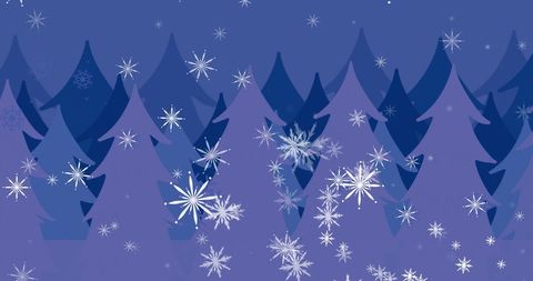Winter Snowflakes Over Fir Trees Holiday Wallpaper - Download Free Stock Images Pikwizard.com