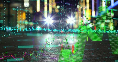 Futuristic Stock Market Technology in Electric Cityscape - Download Free Stock Images Pikwizard.com