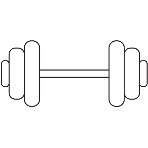 Dumbbell illustration on transparent background enhancing fitness designs