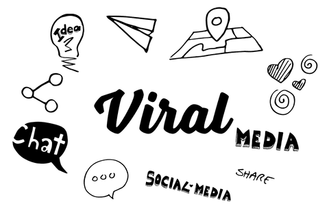 viral media writing text with online icons on transparent background - Download Free Stock Videos Pikwizard.com
