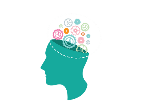 transparent silhouette with colorful gears illustrating brain function - Download Free Stock Videos Pikwizard.com