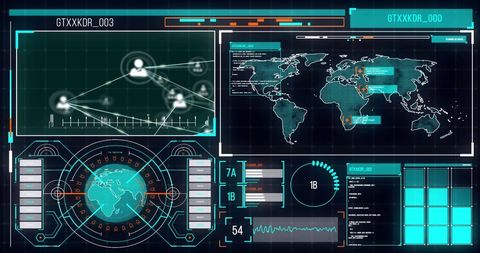 Digital Interface with Global Connection Network - Download Free Stock Images Pikwizard.com