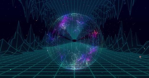 Futuristic Digital Globe and Geometry Network Concept - Download Free Stock Images Pikwizard.com