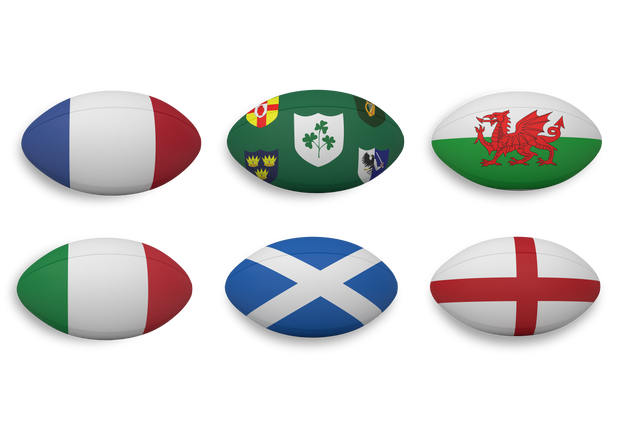 Rugby Balls Featuring European National Flags on Transparent Background - Download Free Stock Videos Pikwizard.com