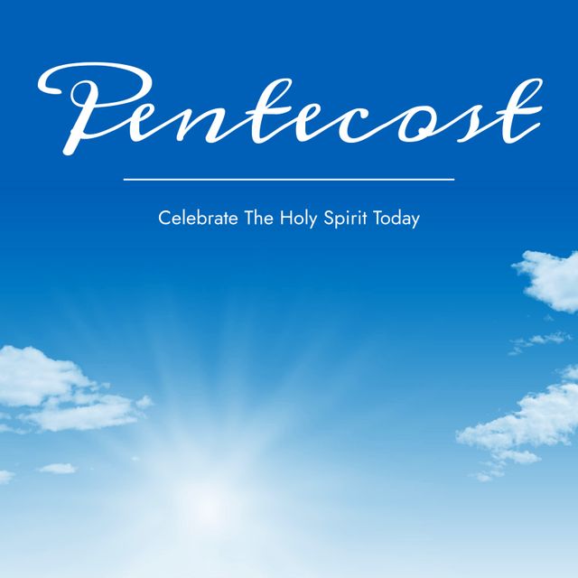 Pentecost Celebration in Blue Sky and Sunlight - Download Free Stock Templates Pikwizard.com