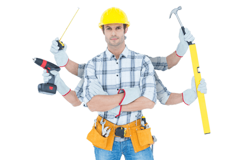 handyman with tools on transparent background - Download Free Stock Videos Pikwizard.com