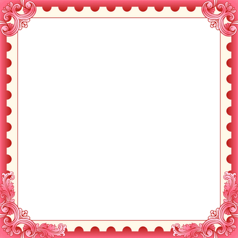 Vintage Art Deco Frame with Ornate Red and Pink Corners - Download Free Stock Videos Pikwizard.com