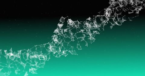 Abstract DNA Strand Network with Virus Cells on Green Background - Download Free Stock Images Pikwizard.com
