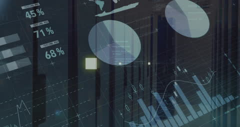 Data Center Infographic Interface with Networking Elements