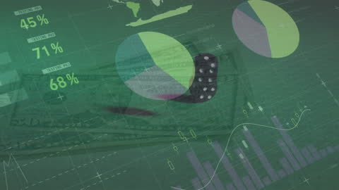 Infographic with Global Finance and Technology Interface Animation