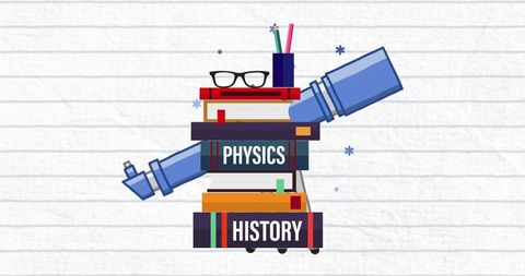 Creative School Supplies with Science and History Theme